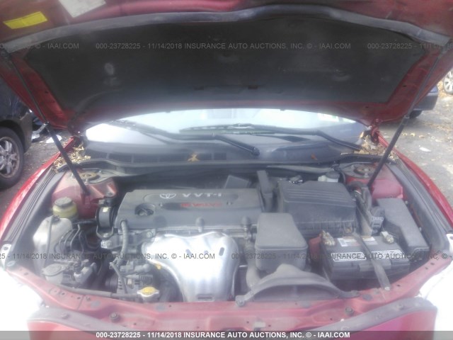 4T1BE46K59U294751 - 2009 TOYOTA CAMRY SE/LE/XLE წითელი ფოტო 10