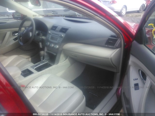 4T1BE46K59U294751 - 2009 TOYOTA CAMRY SE/LE/XLE წითელი ფოტო 5