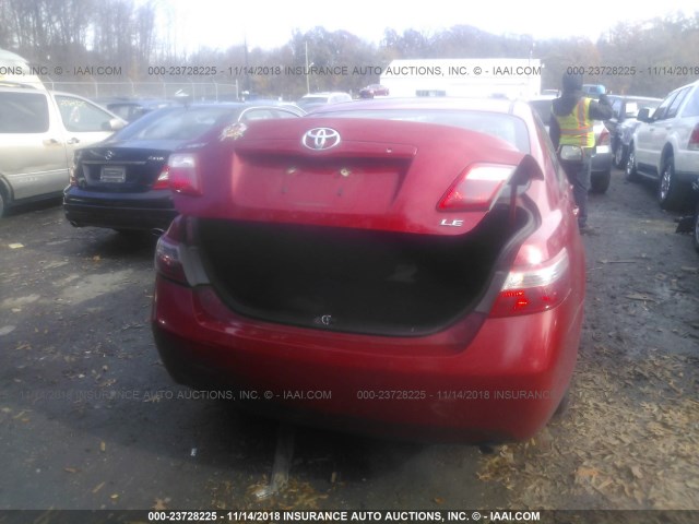 4T1BE46K59U294751 - 2009 TOYOTA CAMRY SE/LE/XLE წითელი ფოტო 6