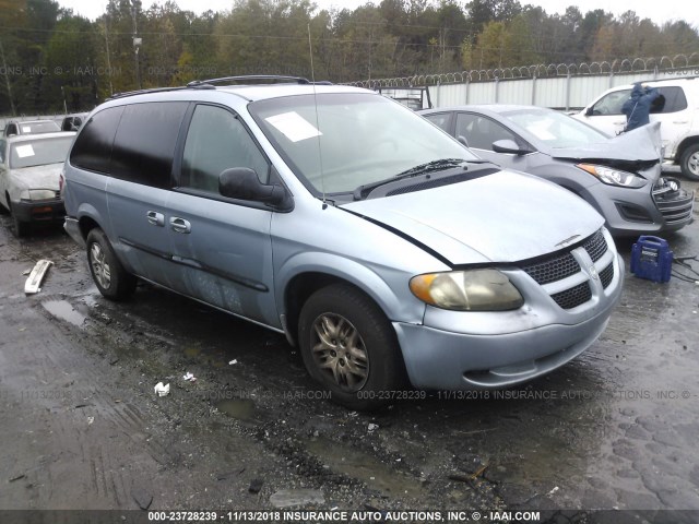 1D4GP44353B277437 - 2003 DODGE GRAND CARAVAN SPORT Light Blue photo 2