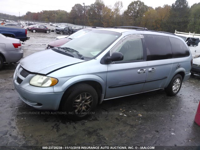 1D4GP44353B277437 - 2003 DODGE GRAND CARAVAN SPORT Light Blue photo 3