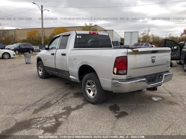 1D7RV1GP0AS221756 - 2010 DODGE RAM 1500 SILVER photo 3