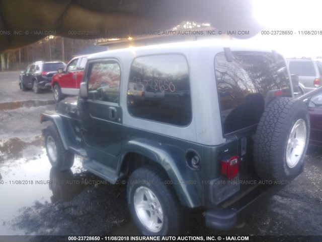 1J4FA59S14P730029 - 2004 JEEP WRANGLER / TJ SAHARA GREEN photo 3