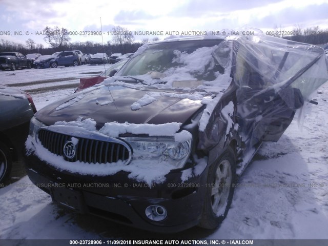 5GADT13S262340650 - 2006 BUICK RAINIER CXL MAROON photo 2