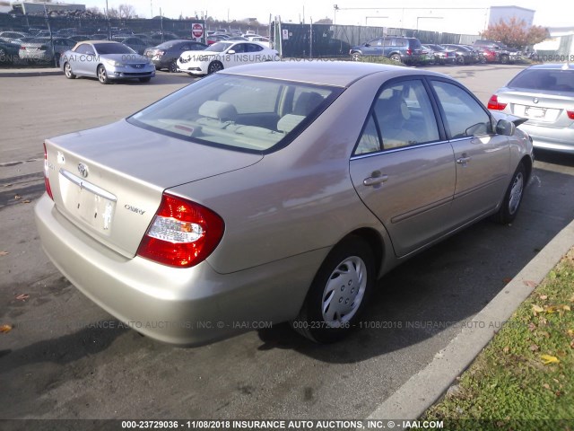4T1BE32K24U937890 - 2004 TOYOTA CAMRY LE/XLE/SE GOLD photo 4