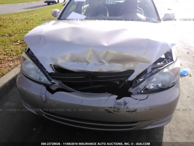 4T1BE32K24U937890 - 2004 TOYOTA CAMRY LE/XLE/SE GOLD photo 6