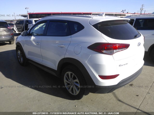 KM8J33A46JU649287 - 2018 HYUNDAI TUCSON SEL/SEL PLUS WHITE photo 3