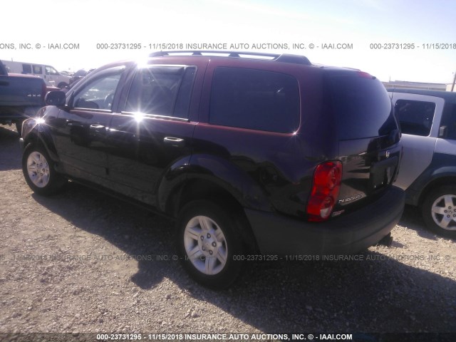 1D4HB38N35F603627 - 2005 DODGE DURANGO ST BURGUNDY photo 3