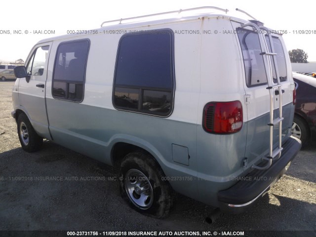 2B6HB21X0SK557839 - 1995 DODGE RAM VAN B2500 WHITE photo 3