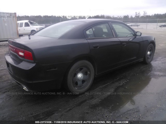 2B3CL1CG4BH556413 - 2011 DODGE CHARGER POLICE BLACK photo 4