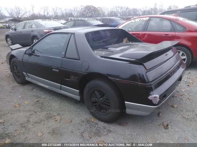 1G2PG3794FP233397 - 1985 PONTIAC FIERO GT BLACK photo 3