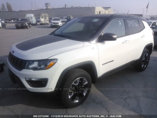 3C4NJDDB3JT451546 - 2018 JEEP COMPASS TRAILHAWK WHITE photo 2