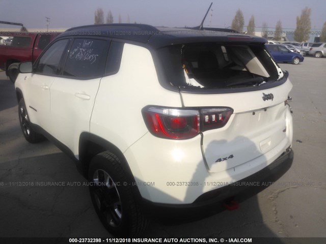 3C4NJDDB3JT451546 - 2018 JEEP COMPASS TRAILHAWK WHITE photo 3