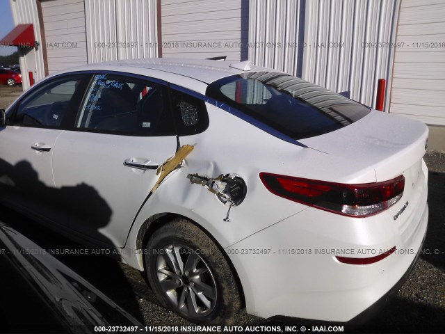 5XXGT4L30KG278773 - 2019 KIA OPTIMA LX/S WHITE photo 6