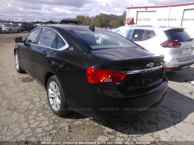 2G1105S35H9190607 - 2017 CHEVROLET IMPALA LT BLACK photo 3