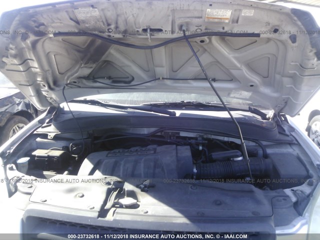 2HKYF18675H531013 - 2005 HONDA PILOT EXL SILVER photo 10