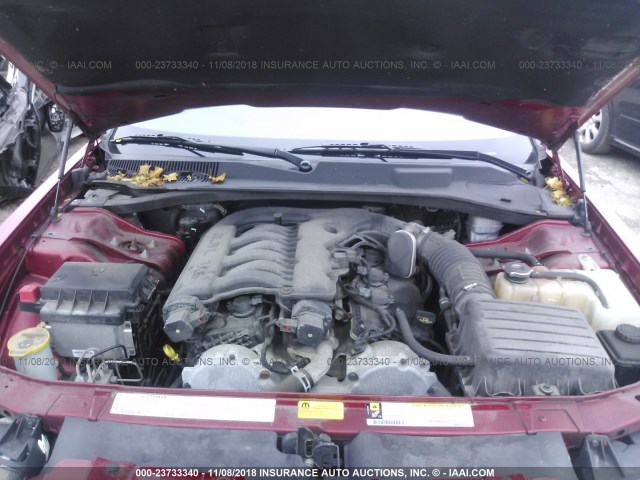 2C3KA53G57H808091 - 2007 CHRYSLER 300 TOURING MAROON photo 10