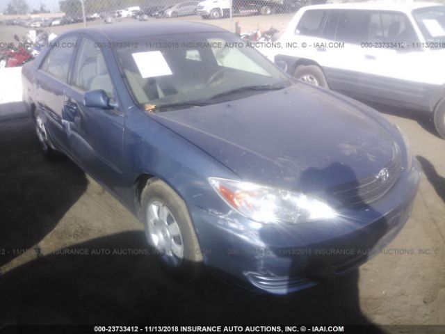 4T1BE32KX3U738374 - 2003 TOYOTA CAMRY LE/XLE/SE BLUE photo 1