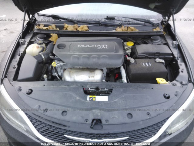 1C3CCCBB7FN672884 - 2015 CHRYSLER 200 S ნაცრისფერი ფოტო 10