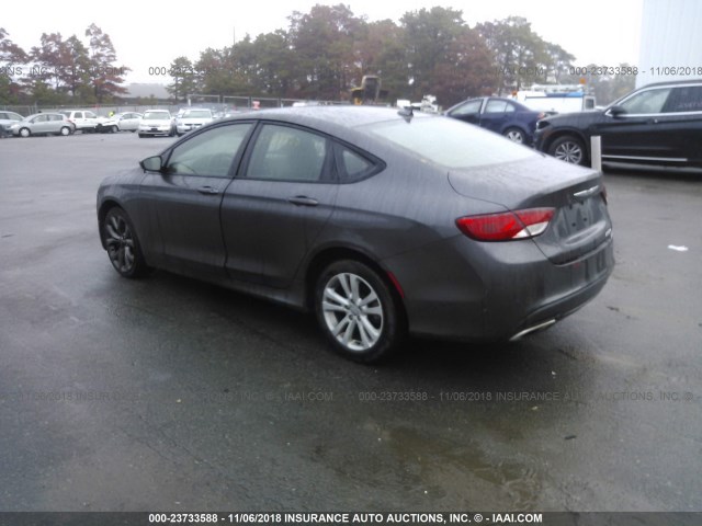 1C3CCCBB7FN672884 - 2015 CHRYSLER 200 S ნაცრისფერი ფოტო 3