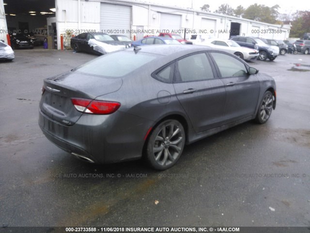 1C3CCCBB7FN672884 - 2015 CHRYSLER 200 S ნაცრისფერი ფოტო 4