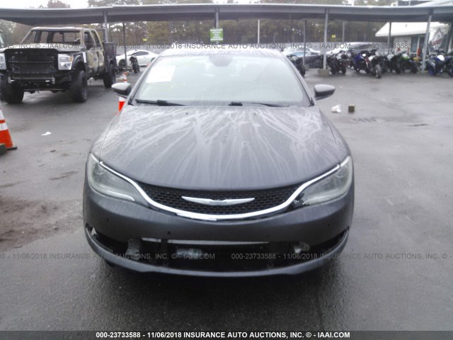 1C3CCCBB7FN672884 - 2015 CHRYSLER 200 S ნაცრისფერი ფოტო 6
