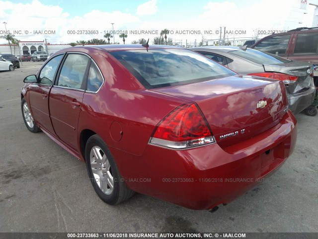 2G1WB5E38E1181437 - 2014 CHEVROLET IMPALA LIMITED LT RED photo 3