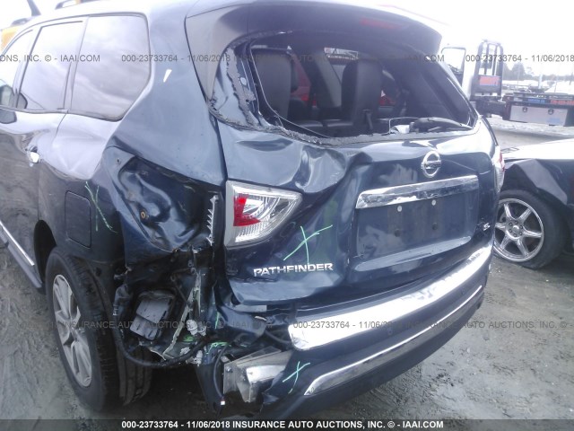 5N1AR2MN1EC652641 - 2014 NISSAN PATHFINDER S/SV/SL/PLATINUM BLUE photo 6