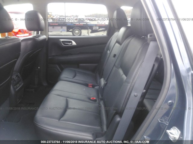 5N1AR2MN1EC652641 - 2014 NISSAN PATHFINDER S/SV/SL/PLATINUM BLUE photo 8