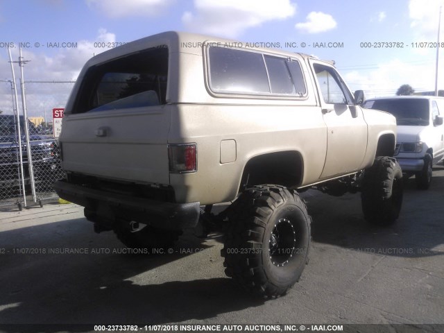 1GNEV18K3HF149103 - 1987 CHEVROLET BLAZER V10 BEIGE photo 4