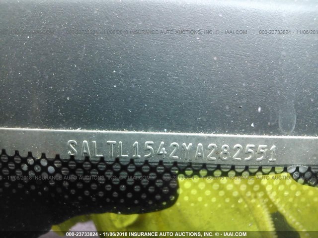 SALTL1542YA282551 - 2000 LAND ROVER DISCOVERY II  Կանաչ լուսանկար 9