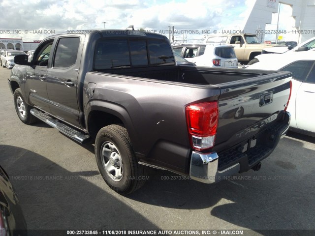 5TFAZ5CN0GX007904 - 2016 TOYOTA TACOMA DBL CAB/SR5/TRD SPORT/OR GRAY photo 3