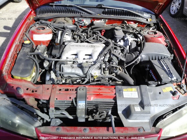 1G2NW15MXSC799684 - 1995 PONTIAC GRAND AM GT RED photo 10