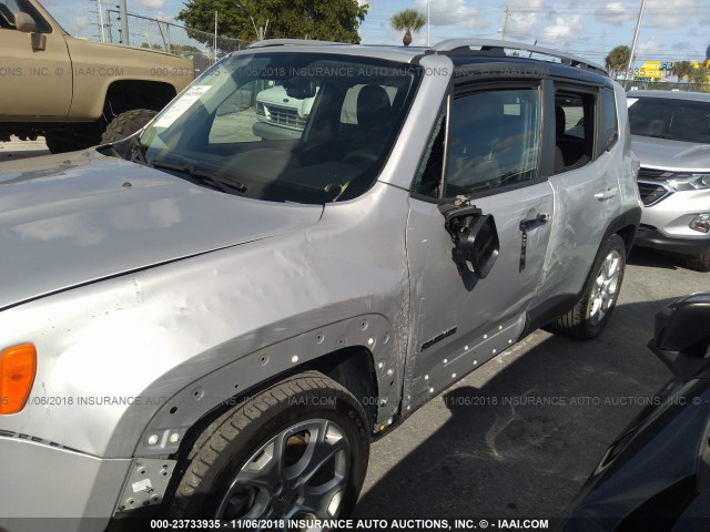 ZACCJADT2GPE01493 - 2016 JEEP RENEGADE LIMITED SILVER photo 6