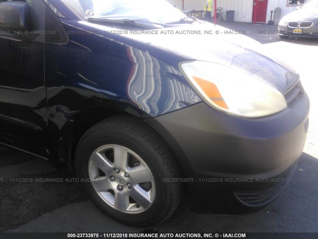 5TDZA23C35S309696 - 2005 TOYOTA SIENNA CE/LE Dark Blue photo 6