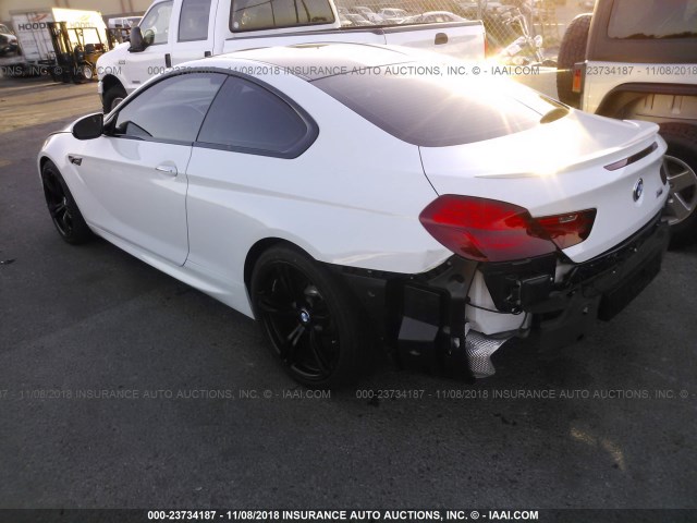 WBS6J9C37HD934820 - 2017 BMW M6 WHITE photo 3