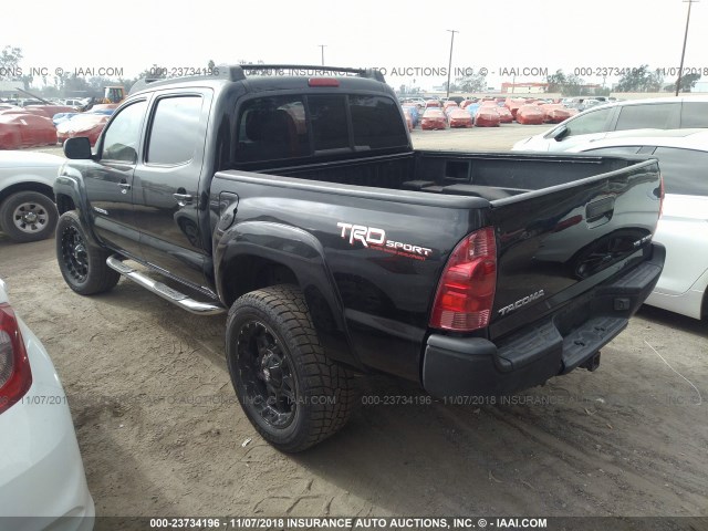 5TEJU62N46Z226829 - 2006 TOYOTA TACOMA DOUBLE CAB PRERUNNER BLACK photo 3
