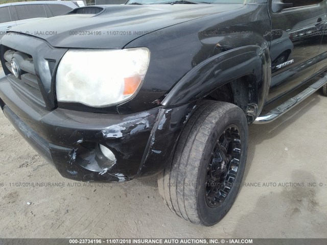 5TEJU62N46Z226829 - 2006 TOYOTA TACOMA DOUBLE CAB PRERUNNER BLACK photo 6