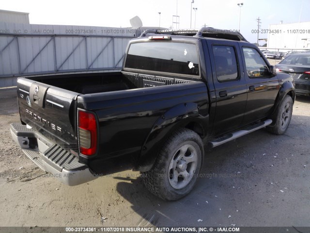 1N6MD27T32C382864 - 2002 NISSAN FRONTIER CREW CAB SC BLACK photo 4