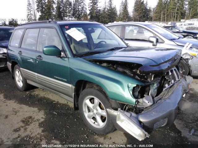 JF1SF65571H717468 - 2001 SUBARU FORESTER S GREEN photo 1
