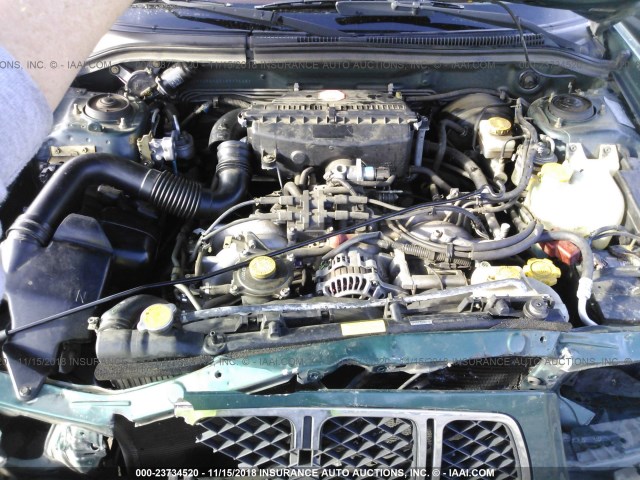 JF1SF65571H717468 - 2001 SUBARU FORESTER S GREEN photo 10