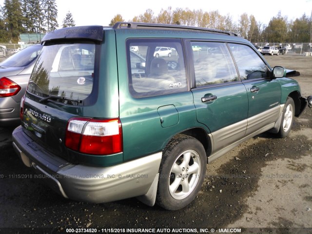 JF1SF65571H717468 - 2001 SUBARU FORESTER S GREEN photo 4