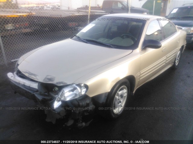 1G2NF52F02C319746 - 2002 PONTIAC GRAND AM SE1 GOLD photo 2