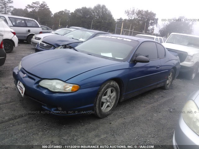 2G1WX15K949291978 - 2004 CHEVROLET MONTE CARLO SS ლურჯი ფოტო 2