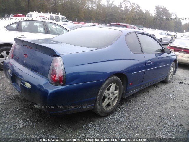 2G1WX15K949291978 - 2004 CHEVROLET MONTE CARLO SS BLUE photo 4