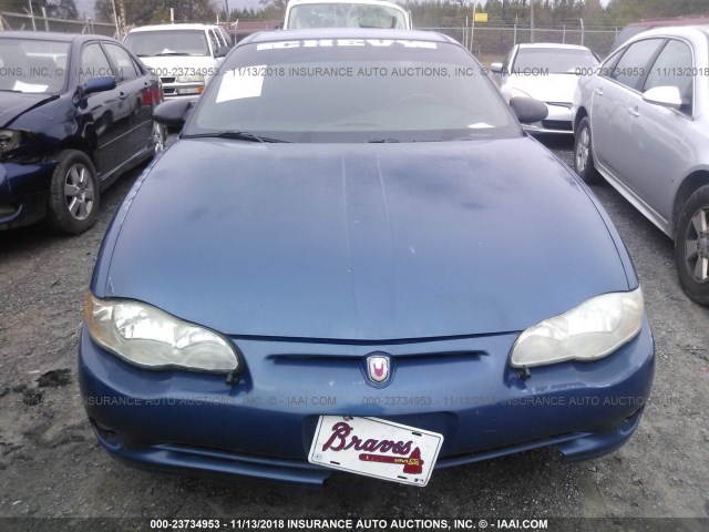 2G1WX15K949291978 - 2004 CHEVROLET MONTE CARLO SS BLUE photo 6