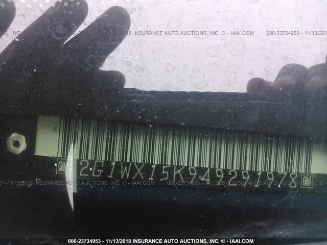 2G1WX15K949291978 - 2004 CHEVROLET MONTE CARLO SS ლურჯი ფოტო 9