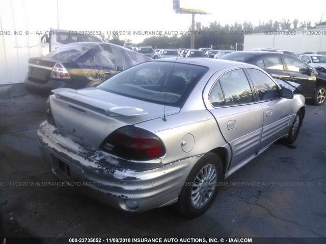 1G2NF52T81M551011 - 2001 PONTIAC GRAND AM SE1 SILVER photo 4