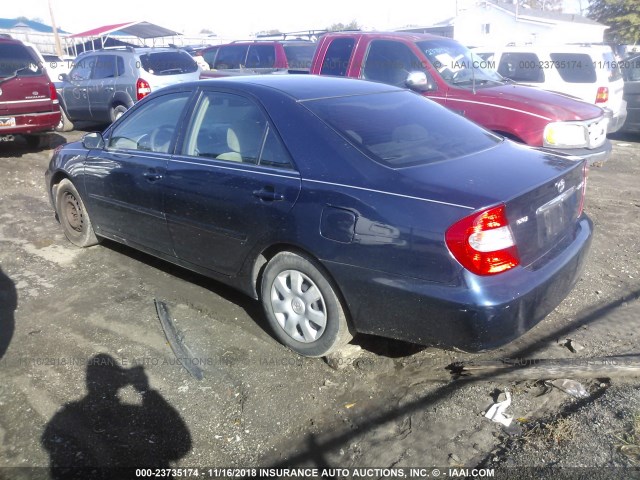4T1BE32K24U338889 - 2004 TOYOTA CAMRY LE/XLE/SE BLUE photo 3