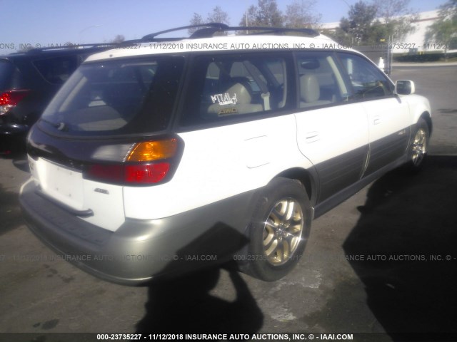 4S3BH6868Y7650811 - 2000 SUBARU LEGACY OUTBACK LIMITED WHITE photo 4